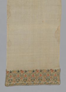 Towel, Turkey, 1840/1860. Creator: Unknown