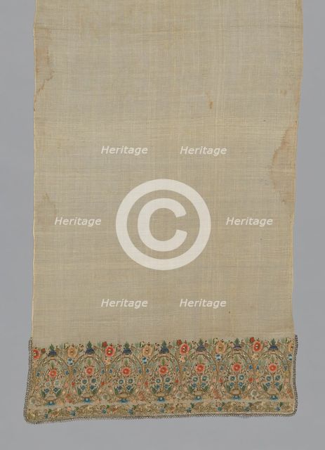 Towel, Turkey, 1840/1860. Creator: Unknown.