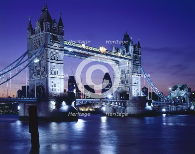 Tower Bridge, c1990-2010. Artist: Unknown.