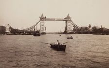Tower Bridge, London, c1890. Creator: Francis Godolphin Osbourne Stuart