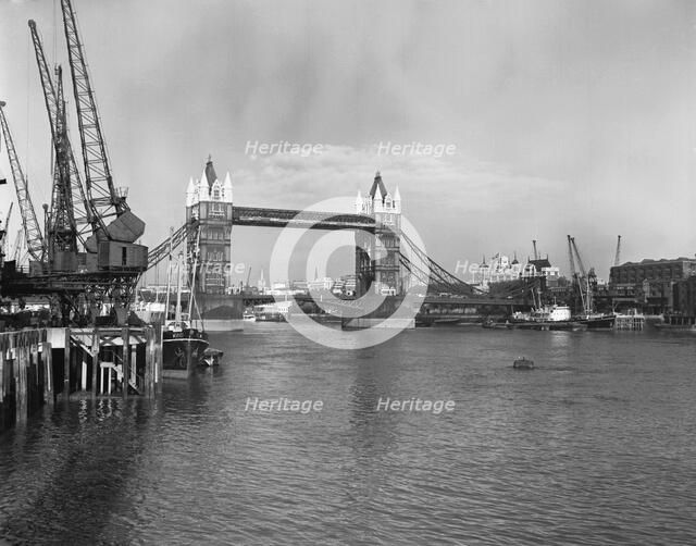 Tower Bridge, London, c1955. Creator: Arthur Charles Kirby Ware.
