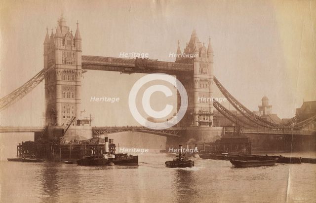 Tower Bridge, London, c1907. Artist: Unknown