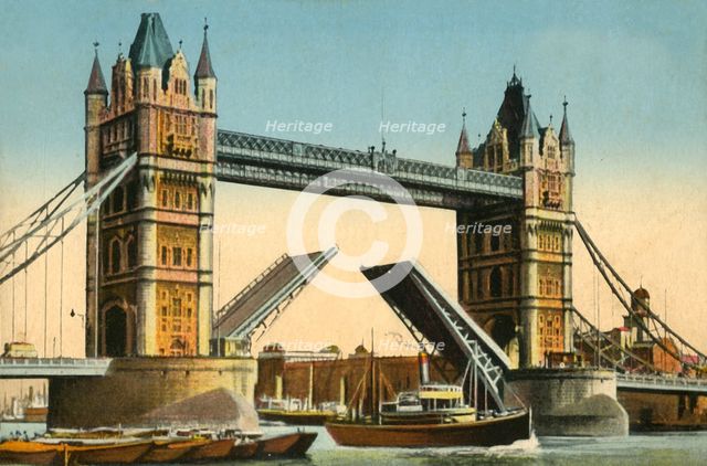Tower Bridge, London, c1910. Creator: Unknown.