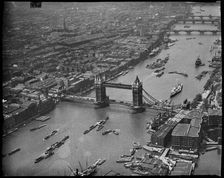 Tower Bridge, London, c1930s. Creator: Arthur William Hobart
