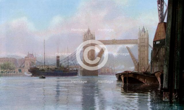 Tower Bridge, London, c1930s. Artist: Unknown