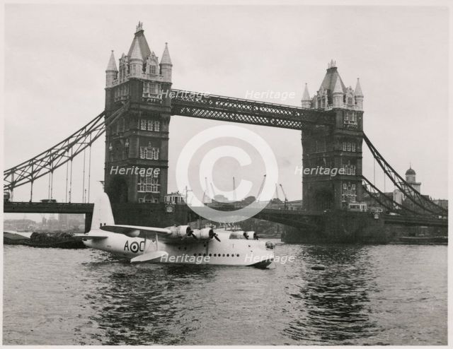 Tower Bridge, Tower Hill, Tower Hamlets, Greater London Authority, 1951. Creator: JR Uppington.