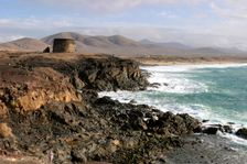 Tower, El Cotillo, Fuerteventura, Canary Islands. Creator: Peter Thompson