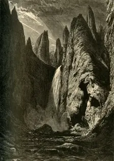 Tower Falls 1872. Creator: W. J. Linton