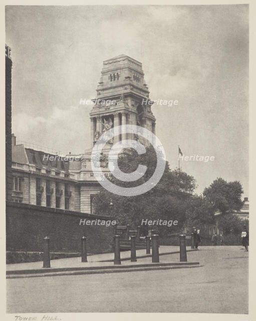 Tower Hill. From the album: Photograph album - London, 1920s. Creator: Harry Moult.