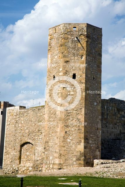 Tower on the city walls of Tarragona, Catalonia, Spain, 2007. Creator: Samuel Magal.
