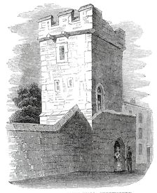 Tower on the town wall, Shrewsbury, 1845. Creator: Unknown