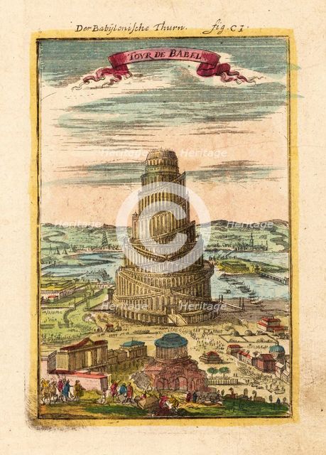 Tower of Babel, 1719. Artist: Mallet, Alain Manesson (1630-1706)