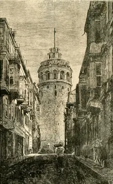 Tower of Galata, Constantinople 1890. Creator: Unknown