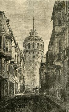 Tower of Galata, Constantinople 1890. Creator: Unknown