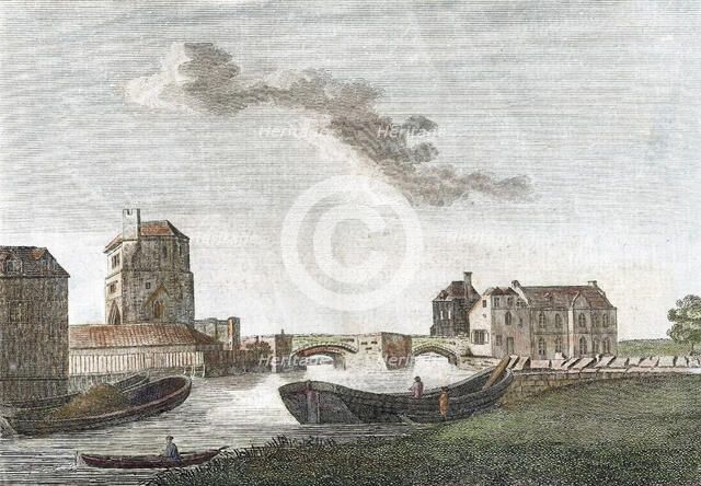 Tower of Franciscan friary, Oxford, 1788. Artist: Unknown