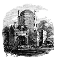 Tower of Franciscan friary, Oxford, c1860