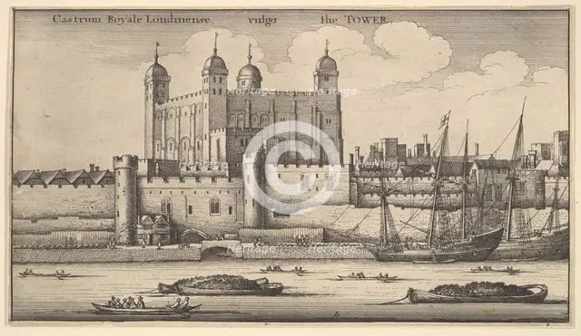 Tower of London, 1625-77. Creator: Wenceslaus Hollar.