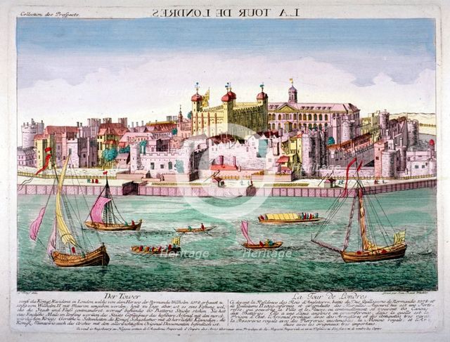 Tower of London, 1760. Artist: Jean Benoit Winckler