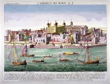 Tower of London, 1760. Artist: Jean Benoit Winckler