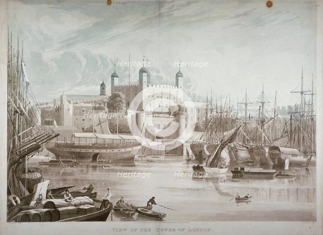 Tower of London, 1819.                                     Artist: Daniel Havell