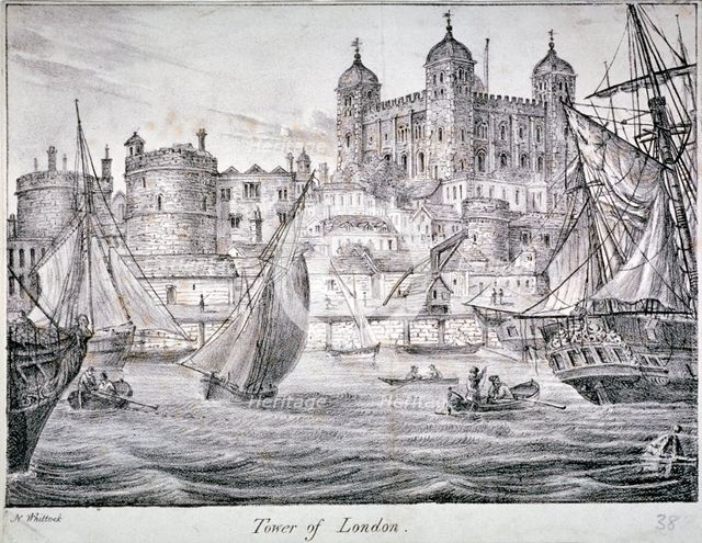 Tower of London, 1829. Artist: Anon