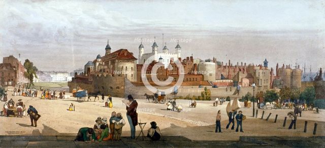 Tower of London, 1842. Artist: Thomas Shotter Boys