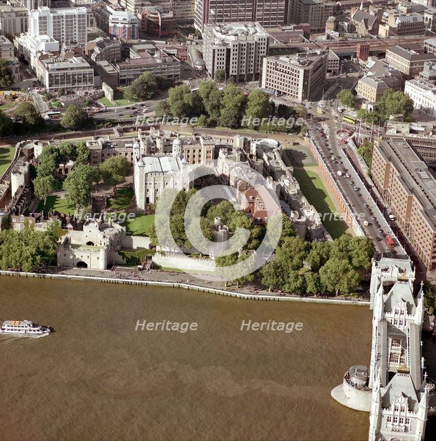 Tower of London and Tower Bridge, Stepney, London, 2002. Artist: EH/RCHME staff photographer