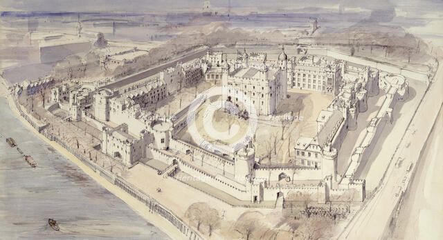 Tower of London, c1270, (1990-2010). Artist: Terry Ball.