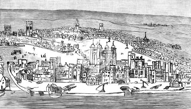 Tower of London, c1543, (1893). Artist: Unknown
