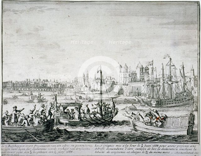 Tower of London, c1688(?). Artist: P Pickaert