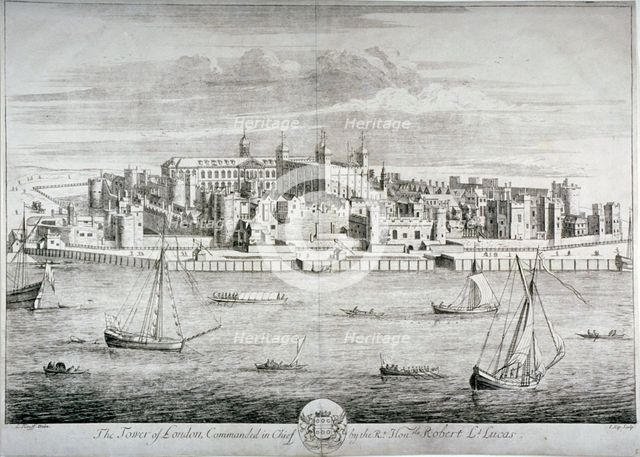 Tower of London, c1700. Artist: Johannes Kip