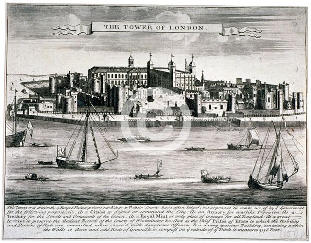 Tower of London, c1750. Artist: Anon