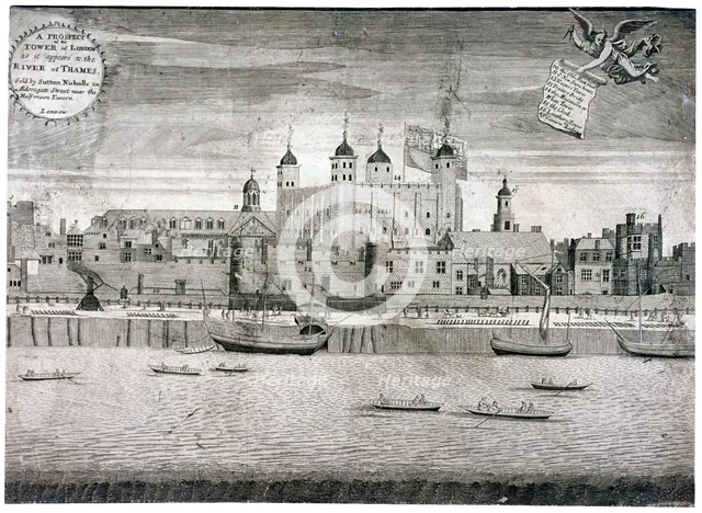 Tower of London, c1750. Artist: Sutton Nicholls
