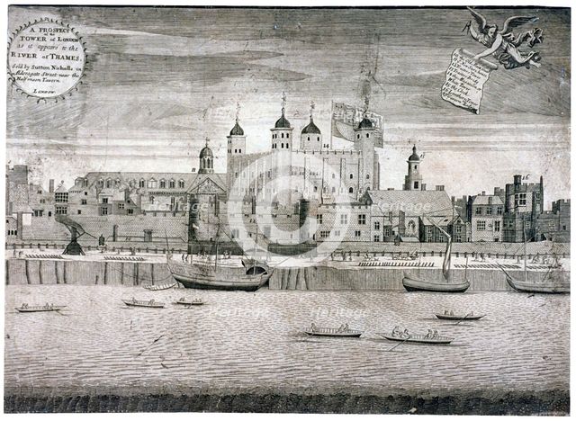 Tower of London, c1750. Artist: Sutton Nicholls