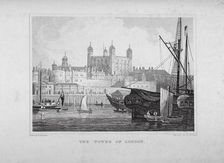 Tower of London, c1830. Artist: William Woolnoth