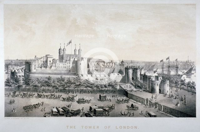 Tower of London, c1830. Artist: Alfred Slocombe