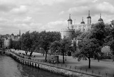 Tower of London from Tower Bridge, London, c1945-c1965. Artist: SW Rawlings