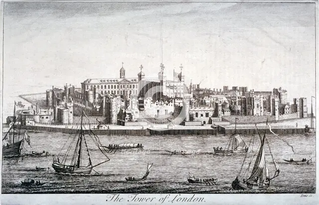 Tower of London, Stepney, c1750. Artist: William Henry Toms