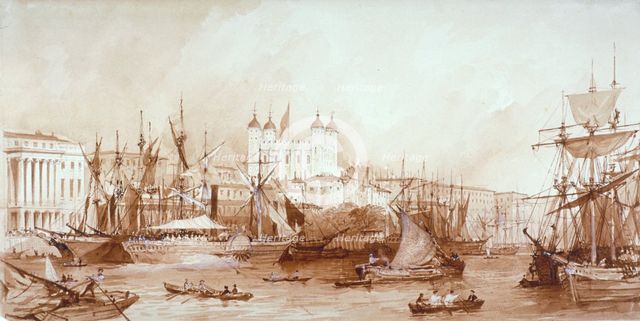 Tower of London, Stepney, London, c1840. Artist: William Parrott