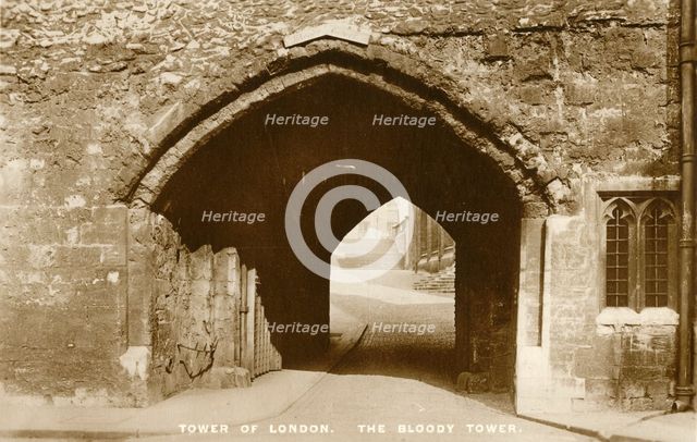 'Tower of London. The Bloody Tower', c1910.  Creator: Unknown.