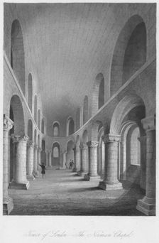 Tower of London. - The Norman Chapel c1841. Artist: Henry Melville
