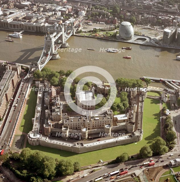 Tower of London, Tower Bridge and the Greater London,  Authority offices, London, 2002 Artist: EH/RCHME staff photographer