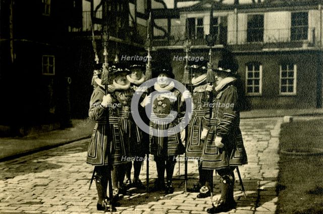 'Tower of London Yeoman Warders', c1920. Creator: Unknown.