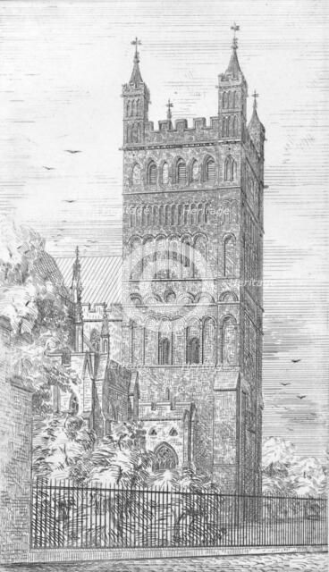 'Tower of North Transept. Exeter Cathedral', 1847. Creator: George Truefitt.