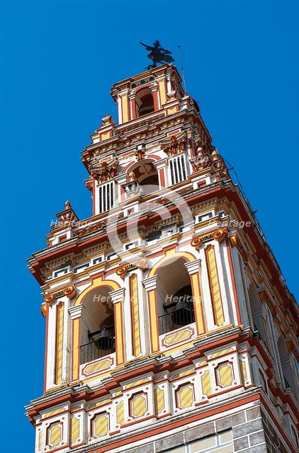 Tower of Santa Maria de la Encina and San Juan Bautista Church, Burguillos del Cerro, Spain, 2008.  Creator: LTL.