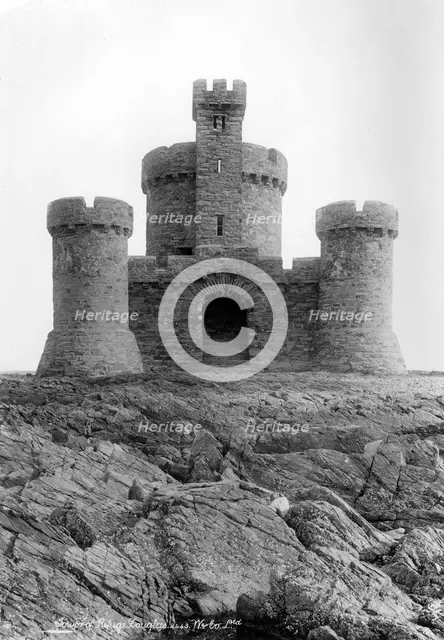 Tower of Refuge, Conister Rock, Isle of Man, 1890-1910. Artist: Unknown
