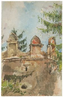 Tower of the manor house in Strazky, 1880/1890. Creator: Ladislav Mednyanszky