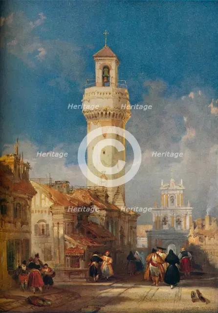 'Tower of the Church of San Nicholas de la Villa, Cordova', 1834. Artist: David Roberts.