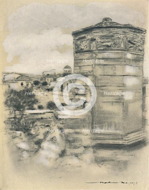 'Tower of the Winds, Athens', 1903. Artist: Mortimer L Menpes.