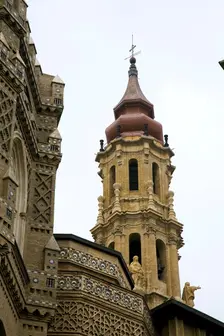 Tower, La Seo Cathedral, Zaragoza, Spain, 2007. Creator: Samuel Magal
